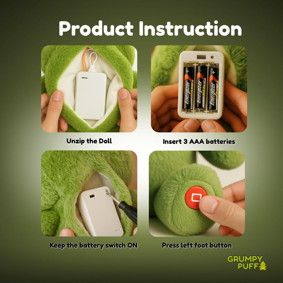 Breathing GrumpyPuff™ Calming Plush Toy